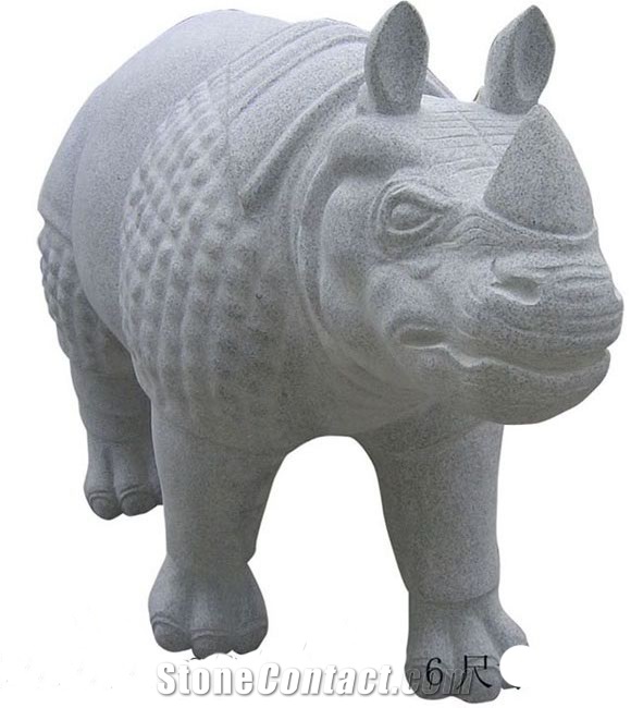 Granite Animal Sculpture Stone, Grey Granite Art Works