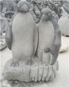 Granite Animal Sculpture Stone, Grey Granite Animal Sculpture