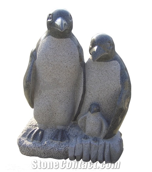 Granite Animal Sculpture Stone, Grey Granite Animal Sculpture