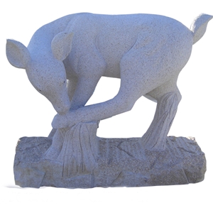 Granite Animal Sculpture Stone, Grey Granite Animal Sculpture