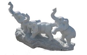 Granite Animal Sculpture Stone, Grey Granite Animal Sculpture