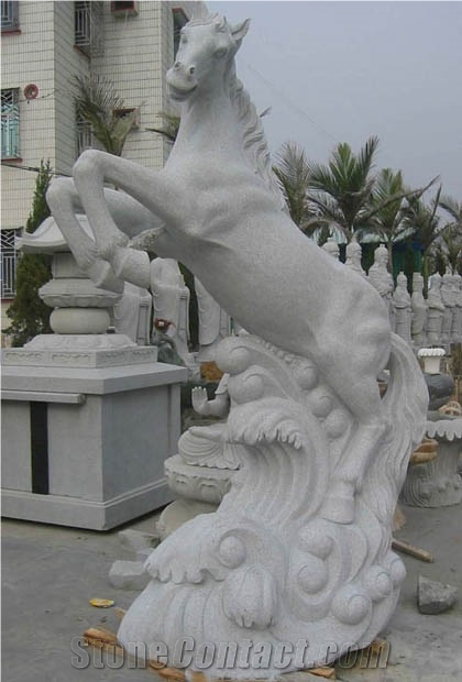 Granite Animal Sculpture Stone, Grey Granite Animal Sculpture