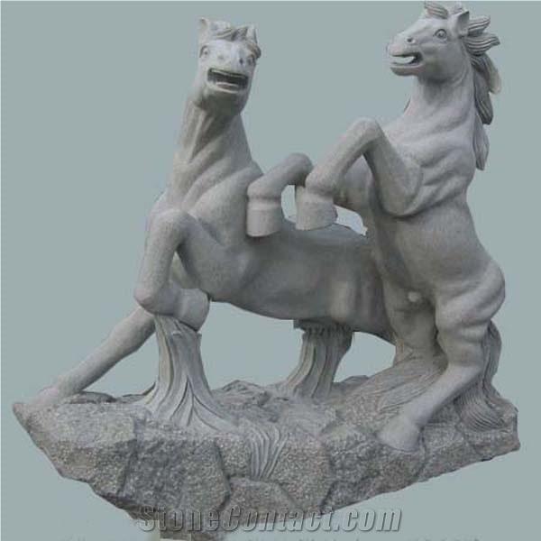Granite Animal Sculpture Stone, Grey Granite Animal Sculpture