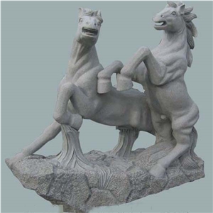 Granite Animal Sculpture Stone, Grey Granite Animal Sculpture