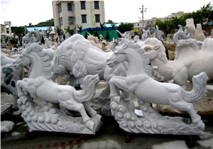Granite Animal Sculpture Stone, Grey Granite Animal Sculpture