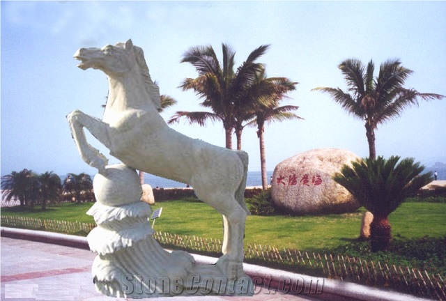 Granite Animal Sculpture Stone, Grey Granite Animal Sculpture