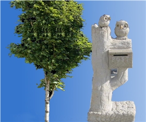 Granite Mailbox Postbox, Grey Granite Mailbox