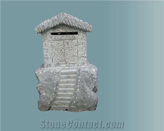 Granite Mailbox Postbox, Grey Granite Mailbox
