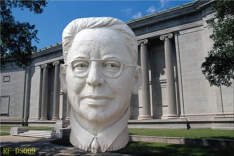 Head Granite Sculpture, White Granite Sculpture
