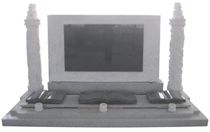 Korean Style Granite Tombstone, Grey Granite Japanese, Korean