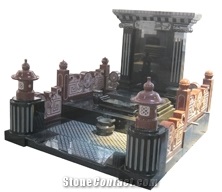 Korean Style Granite Tombstone, Brown Granite Japanese, Korean