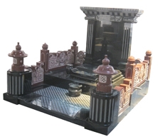 Korean Style Granite Tombstone, Brown Granite Japanese, Korean