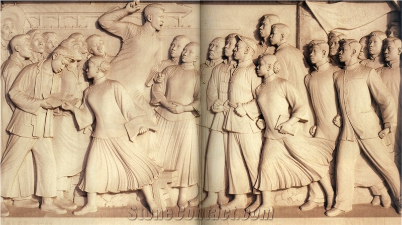 Natural Granite Stone Garden Embossment,Relief