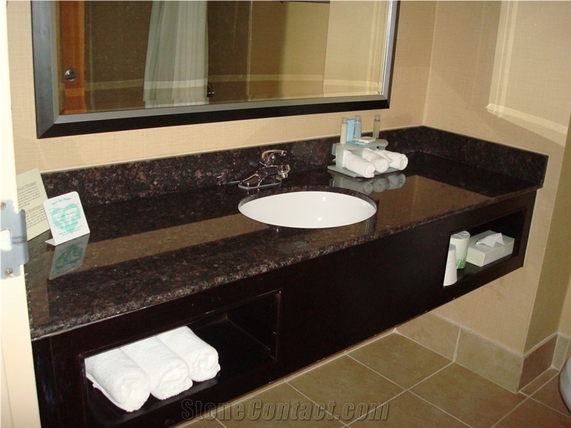 Vanity Top, Bath Top, Tan Brown Granite Vanity Top