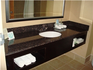Vanity Top, Bath Top, Tan Brown Granite Vanity Top