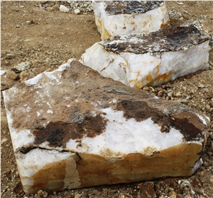 White Onyx for Handicrafts, Naghadeh White Onyx Block