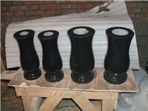 Monument Vase, Grey Granite Urn, Vase, Bench