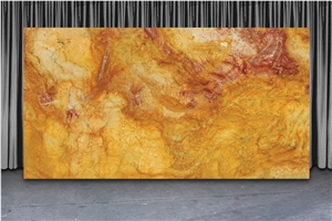 Calypso Gold Quartzite Slabs, Brazil Yellow Quartzite