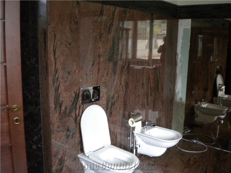 Indian Juparana Granite Bath Wall