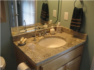 Bath Top in Amarelo San Francisco Granite, Amarelo San Francisco Yellow Granite Bath Top
