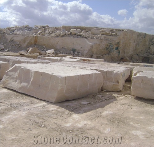 Thala Beige and Grey Foussana Blocks, Thala Beige Limestone Block