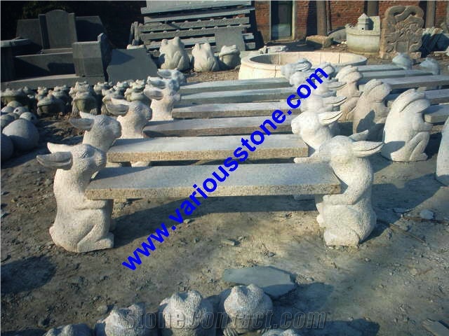 Bench & Table, G341 ,383 ,350 Grey Granite Bench