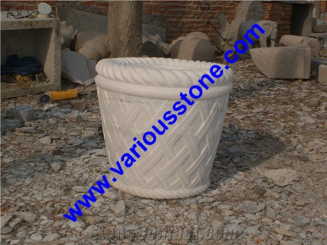 Flower Pot, Planters, G341 ,383 ,350 Grey Granite Flower Pot