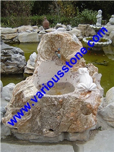 Fountain, Stone Fountain, Garden Fountain, G341 ,383 ,350 Grey Granite Garden Fountain