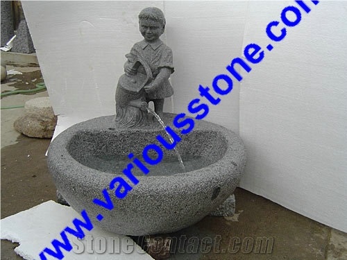 Fountain, Stone Fountain, Garden Fountain, G341 ,383 ,350 Grey Granite Garden Fountain