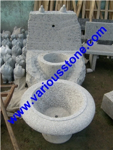 Fountain, Stone Fountain, Garden Fountain, G341 ,383 ,350 Grey Granite Garden Fountain