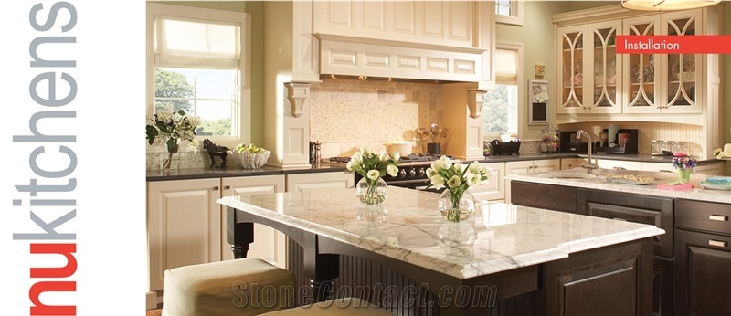 Calacatta Vagli Marble Island Top, Calacatta Vagli White Marble Island Top