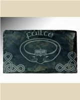 Celtic Plaques Claddagh Failte, Black Slate Building, Walling
