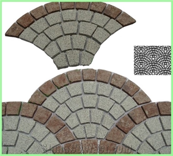 Fan Pattern Back Mesh Paving Stone,Landscaping Stone