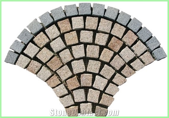 Fan Pattern Back Mesh Paving Stone,Landscaping Stone