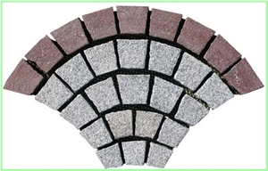 Fan Pattern Back Mesh Paving Stone,Landscaping Stone