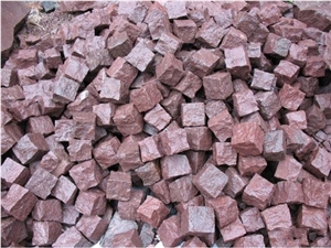 G666 Granite Cube Stone,Paving Stone,Landscaping S, G666 Red Granite Paving Stone