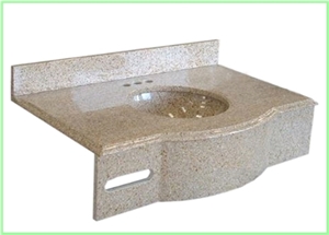 G682/Sandy Gold/Sunset Gold/Desert Gold Vanity Top, G682 Granite Yellow Travertine Vanity Top
