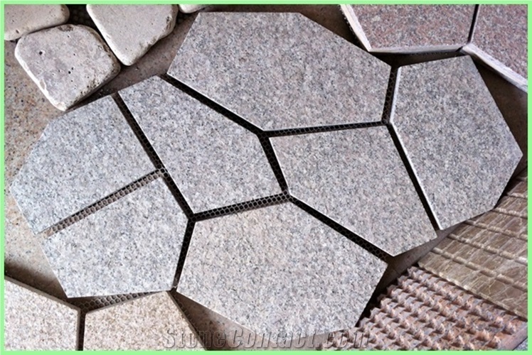 Irregularity Back Mesh Paving Stone,Landscaping St