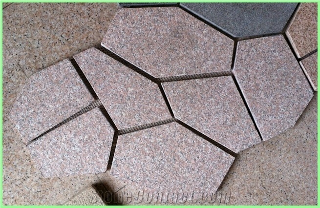 Irregularity Back Mesh Paving Stone,Landscaping St