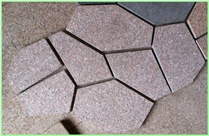 Irregularity Back Mesh Paving Stone,Landscaping St