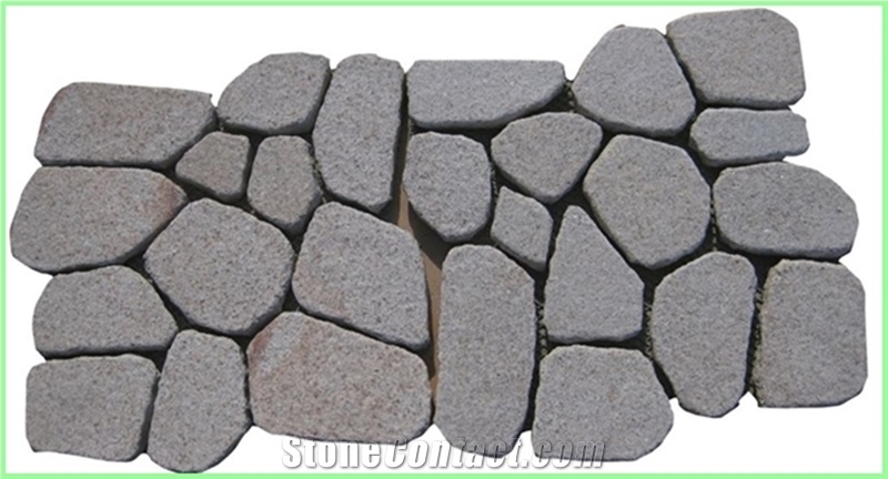 Irregularity Back Mesh Paving Stone,Landscaping St