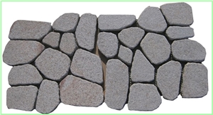 Irregularity Back Mesh Paving Stone,Landscaping St