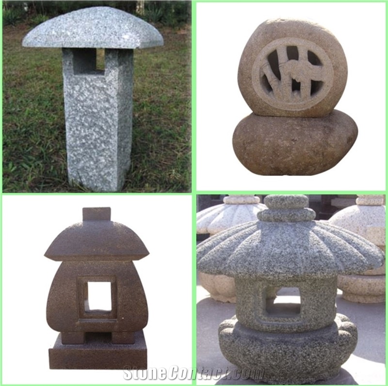 Lanterns,Lamps,Landscaping Stones, Multicolor Granite Lanterns
