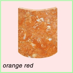 Roman Column Curved Plates,Building Stone, Orange Red Marble Roman Column
