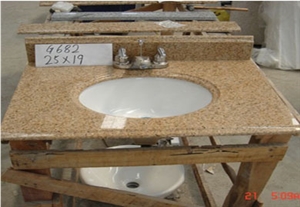 Prefab Countertop, Prefab Yellow Granite Bath Tops