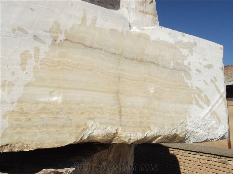 Cream Onyx Block, Iran Beige Onyx