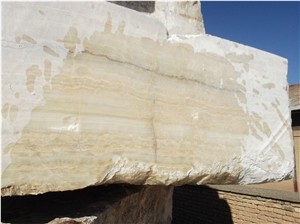 Cream Onyx Block, Iran Beige Onyx