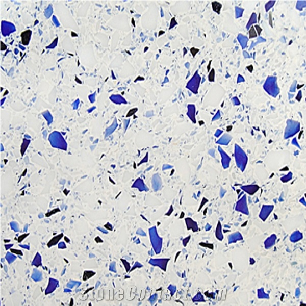 Quartz Stone with Blue Mirror