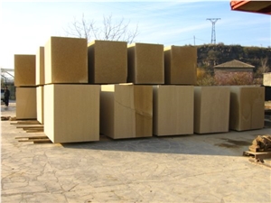 Felsite Stone Armenian Gold Blocks, Gold Felsite Yellow Beige Blocks