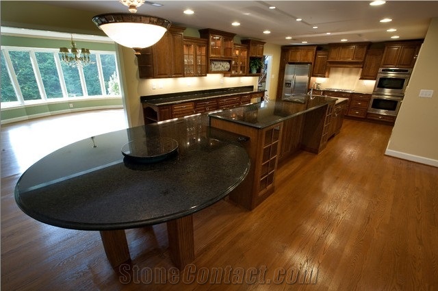 Blue in the Night Granite Countertops, Blue in the Night Black Granite Countertops